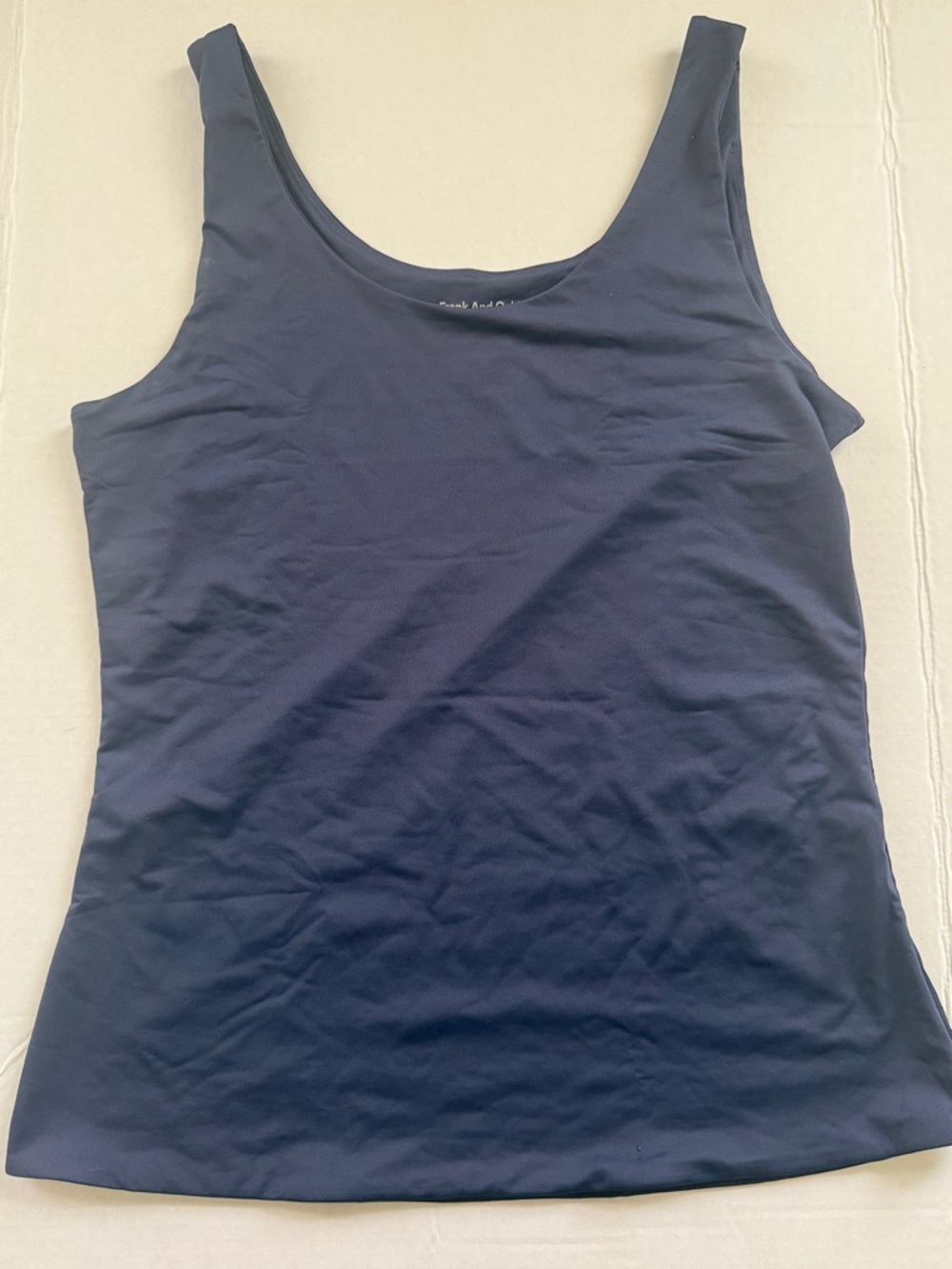 Frank and Oak Navy seamless Scoop Neck Tank Top